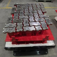 Moule à briques métalliques personnalisé usiné CNC, moule à blocs de béton creux décoratifs emboîtables manuels, service OEM/ODM