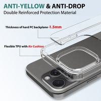 Funda Ultrafina Transparente para iPhone 11 12 13 14 15 16 17 Pro Max Plus 13 Mini X Xs 16E, Carcasa Trasera de Silicona Suave y Transparente