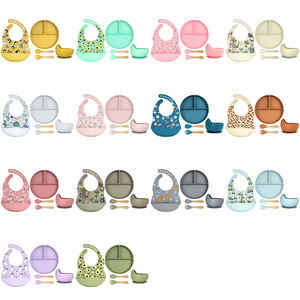 Vaisselle pour bébé, vente en gros, qualité alimentaire, séparateur sans BPA, ensemble d'alimentation pour enfants, bol à succion en Silicone pour bébé, <span class=keywords><strong>100</strong></span>% - Product Image 6