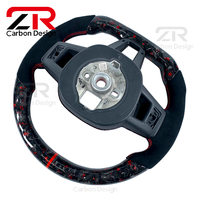 Volant de direction en cuir véritable en fibre de carbone forgée avec LED personnalisées pour l'intérieur de la voiture BMW LCI M540i