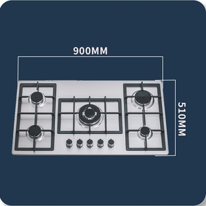 เตาแก๊สในครัว5หัวเตาสเตนเลสดีไซน์สวยทันสมัยสำหรับ RV - Product Image 5