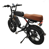 Vélo Électrique Rétro Style Harley, Vente Directe Usine, Exclusivité Transfrontalière, E-Bike Tout-Terrain 20 Pouces avec Pneus Larges et Robustes, 48V