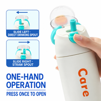 Gourde isotherme fine en acier inoxydable avec logo personnalisé, gobelet de voyage avec couvercle à vis pour les trajets en voiture, l'extérieur et les cadeaux promotionnels