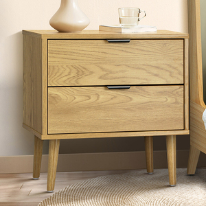 Mesa de Noche Moderna de <span class=keywords><strong>Madera</strong></span> Blanca con 2 Cajones al por Mayor 2023 - Product Image 4