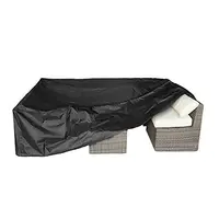 Benutzer definierte Größe und Logo 600D Qualität Outdoor Rasen Terrassen möbel schwarz Schutz wasserdichte Sofa bezug