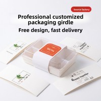 Boîtes d'emballage écologiques personnalisées en papier couché durable avec bande adhésive, étiquettes enveloppantes pour cadeaux, aliments pour animaux, collations et sandwichs