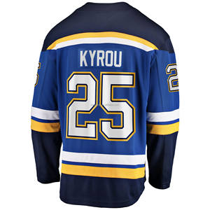 2024 St. Louis maglia ricamata Hockey su ghiaccio cucito uniforme abbigliamento sportivo con loghi #50 #63 #25 kyrou #10 schenn - Product Image 4