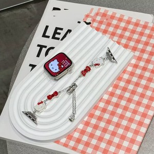 Yusslab Ultra <span class=keywords><strong>ruby</strong></span> phong cách Ins Dây đeo đồng hồ thông minh cho iWatch S10 giá trị màu cao Hello Kitty đồng hồ của cô gái Chain-S987 - Product Image 3
