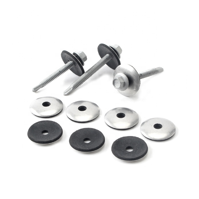Водонепроницаемая анти-утечка из нержавеющей стали EPDM Резиновая скрепленная прокладка шайба шестигранный самосверлильный винт с уплотнительными шайбами epdm