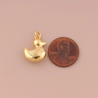 Nouvelle arrivée breloque canard en laiton, petit pendentif animal en or pour bijoux, collier, bracelet ou porte-clés à bricoler soi-même