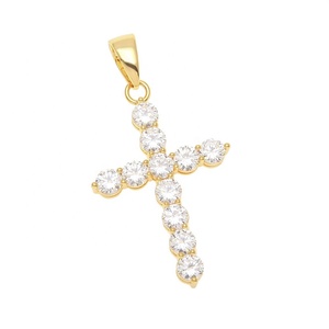 Collier chaîne en or CZ pour hommes et femmes, bijoux <span class=keywords><strong>avec</strong></span> croix, en acier inoxydable, style musulman - Product Image 5
