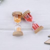 Maison cuisine minuterie sablier en bois jouet sablier bois 30 secondes à 30 minutes minuterie de sable de verre coloré sablier