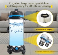 Aspirateur industriel humide/sec en acier inoxydable 50L avec fonction souffleur pour lavage de voitures, usine, nettoyage commercial