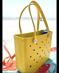 Оптовая продажа, сумка-мешок, индивидуальная Экологичная модная сумка Xl, ручная сумка, простая Южная пляжная сумка Eva Bogg, силиконовая пляжная сумка