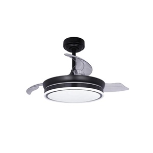 Modern interior decoration 42-inch 3-blade <b>remote</b> <b>control</b> bedroom <b>light</b>-emitting diode invisible <b>ceiling</b> fan with lamp - Product Image 1