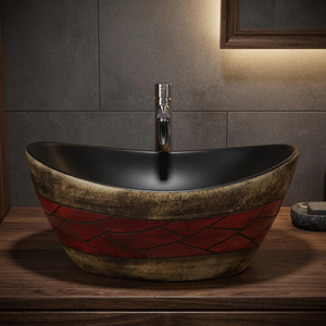 Vasque carrée en céramique de qualité export, design unique, blanc, noir, gris, pour salle de bain, vente en gros d'articles sanitaires - Product Image 6