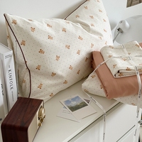 Ensembles de housse de couette de couleur fleur personnalisés ensembles de couettes en coton imprimé ensembles de literie avec taie d'oreiller pour enfants