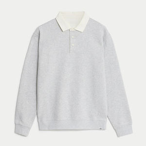 All'ingrosso <span class=keywords><strong>Polo</strong></span> da uomo in puro cotone Rugby <span class=keywords><strong>Polo</strong></span> Custom Premium di qualità rilassata <span class=keywords><strong>a</strong></span> maniche lunghe felpe <span class=keywords><strong>Polo</strong></span> - Product Image 2