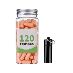 38dB Highest SNR Sound Insulation Foam Earplugs Sleeping 60 Pairs Ear Plugs with Aluminum Carry Case