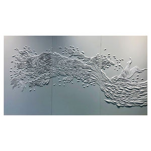 Moderno minimalista nero Art Deco Still Life decorazione da parete classica tridimensionale decorativa in pelle tessuto appeso pittura - Product Image 2