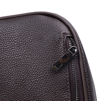 Sac à main d'affaires portable pour homme avec logo personnalisé, en PU imperméable, grande capacité, fermeture éclair, poignée souple, design tendance