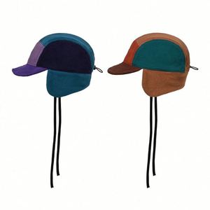 Gorra de Béisbol de Forro Polar para Otoño e Invierno, Combinación de Colores a la Moda, Protección Cálida para los Oídos, para Hombres y Mujeres - Product Image 4