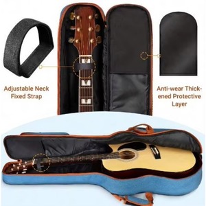 Échantillon gratuit de housse de guitare imperméable, antichoc, rembourrée et souple, compatible avec les guitares de 40, 41 et 42 pouces - Product Image 2