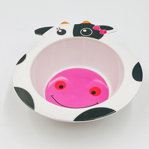 <span class=keywords><strong>Tazones</strong></span> de Melamina con Forma de Vaca Creativos para Niños, para Comer, Desayunar y Servir Fruta de Postre - Product Image 1