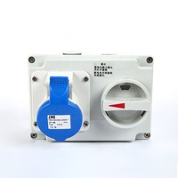 Prise de contrôle interverrouillable industrielle ZNG-7274 IP44, 3 broches, 220V/240V, 16A, avec interverrouillage mécanique