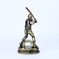 Personnalisable Résine Artisanat Maison Salon Décor Art Sculpture Match Souvenir Cadeau Antique Or Joueur De Baseball Figure Trophée Statue