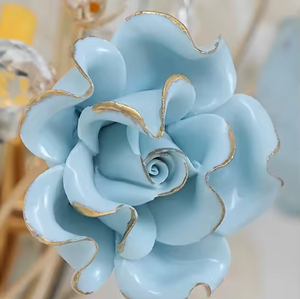 Lampada da Parete Contemporanea in Cristallo, Creatività Calda in Ceramica a Forma di Fiore, per Soggiorno, Camera da Letto, Stanza delle Ragazze, Villa, <span class=keywords><strong>Luce</strong></span> LED da Comodino - Product Image 2