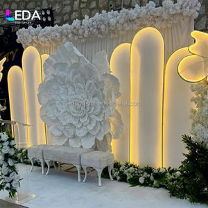 LEDA - Soporte de tela de alta calidad para decoración de escenarios de fiesta, fondo cuadrado con luz LED, arco de boda - Product Image 3