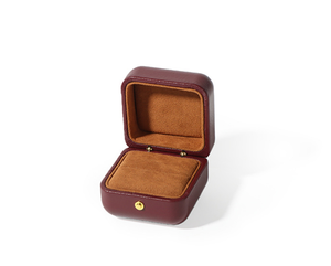 Caja de Joyería de Lujo - Caja para Collar de Diamantes y Piedras Preciosas Color Rojo Vino - Caja de Joyería de Cuero Europeo de Alta Gama - Hecho a Medida - Product Image 4