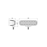 Lampe de travail led 6 pouces pour remorque de camion 12v 24v 30w lampe de travail led pour tracteur