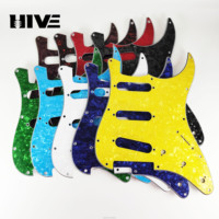 HIVE Plaque de protection anti-rayures en PVC style perle 11 trous 3 étages ST SQ SSS pour guitare, cache-pickup, pickguard