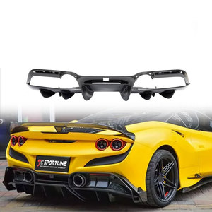Para Ferrari <span class=keywords><strong>F8</strong></span> Tributo <span class=keywords><strong>Spider</strong></span> difusor de labios de parachoques trasero de fibra de carbono Real 2020 <span class=keywords><strong>2022</strong></span> - Product Image 1