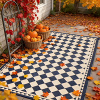 Großhandel PP-Rohr Gewebter Outdoor-Teppich 5*8ft Maßgefertigte Größe Anti-Verblass-Matte für B2B Garten- und Poolbereich-Dekoration