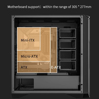 Tour de Boîtier PC Gaming ATX RGB pour Ordinateur de Bureau