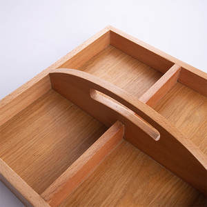 Superlative Prices Wholesale Wooden Box Table Serving Organizer 4 Compartment <b>Snack</b> <b>Tray</b> - Product Image 3