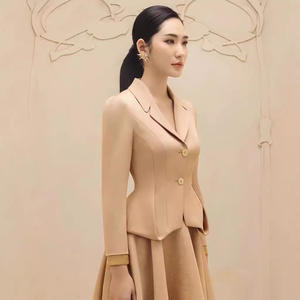 <span class=keywords><strong>Falda</strong></span> plisada de negocios, traje de oficina, <span class=keywords><strong>falda</strong></span> larga de gasa, trajes elegantes Acampanados para oficina, conjuntos de trajes de <span class=keywords><strong>falda</strong></span> para mujer - Product Image 4