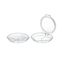 Rond personnalisé mode poudre ContainerInner diamètre 52MM boîtier en plastique clair Transparent simple fard à paupières emballage