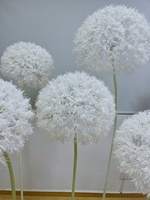J-331 Fleurs de pissenlit géantes en papier de couleur blanche faites à la main pour la décoration de mariage, fleur en papier pour la décoration de fête, décoration de vitrine