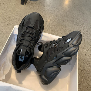 All'ingrosso scarpe da <span class=keywords><strong>donna</strong></span> robuste da papà 2025 stile coreano con plateau Sole bianco tinta unita con punta tonda - Product Image 1