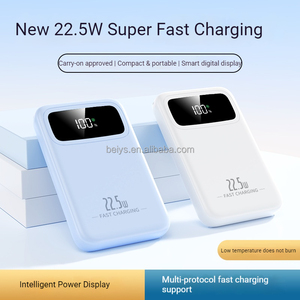 Nouvelle batterie externe légère de style moderne 10000mah 22.5W Charge rapide avec écran numérique LED Double sortie USB Type-C Chargeur portable - Product Image 4