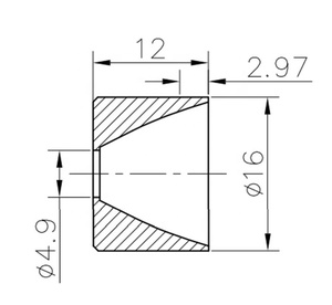 16 Mm X 12 Mm X 4.9 Mm XPE XPG LED Phản Xạ Nhôm Hợp Kim 10 Độ - Product Image 4