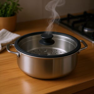 ฝาแก้วขอบซิลิโคนพร้อมช่องระบายไอน้ำ 20 ซม. สำหรับหม้อนึ่ง - Product Image 3