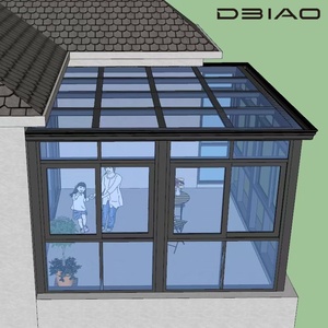 Verrière Moderne Personnalisée en Alliage d'Aluminium Préfabriqué pour Villa, Espace de Vie Extérieur, <span class=keywords><strong>Solarium</strong></span> Étanche - Product Image 2