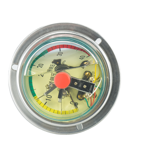 Manômetro de Pressão Elétrico com Tubo Bourdon de Aço Inoxidável e Flange, Preenchido com Óleo, 0-40MPa, Modelo YXC-100 - Product Image 1