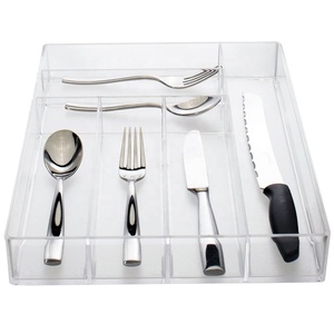 Cocina <span class=keywords><strong>de</strong></span> acrílico claro cuchillos tenedores cajón organizador <span class=keywords><strong>de</strong></span> <span class=keywords><strong>cucharas</strong></span> <span class=keywords><strong>de</strong></span> servir - Product Image 1