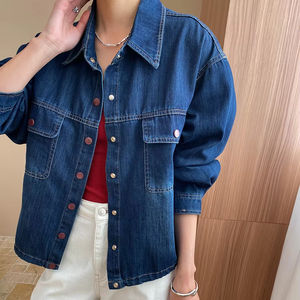 <span class=keywords><strong>Camicia</strong></span> di jeans a manica lunga primaverile <span class=keywords><strong>giacca</strong></span> <span class=keywords><strong>giacca</strong></span> Vintage di alta qualità per le donne ragazze - Product Image 1